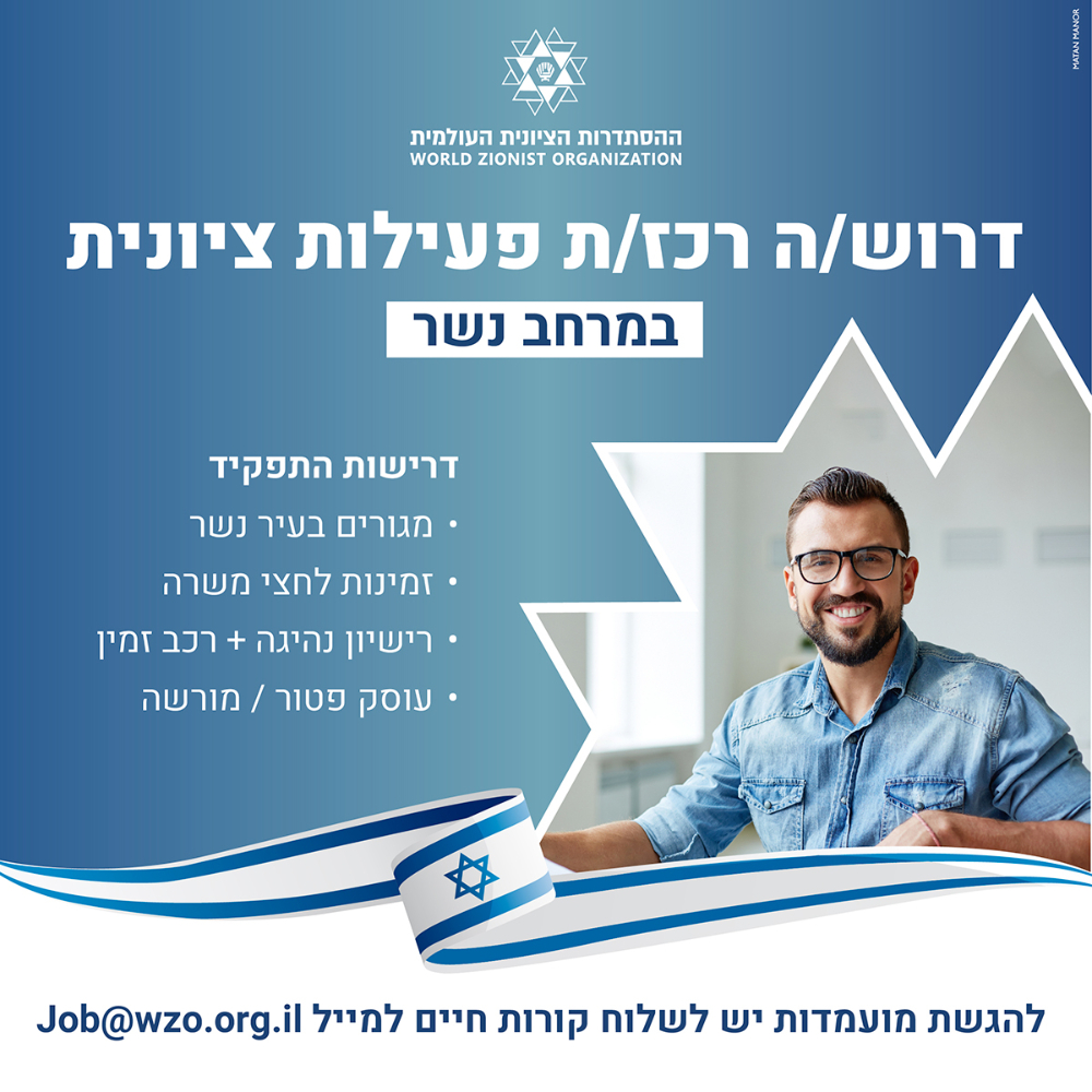 ההסתדרות הציונית העולמית — עיצוב באנרים דרושים לקמפיין פרסומי של ההסתדרות הציונית העולמית
